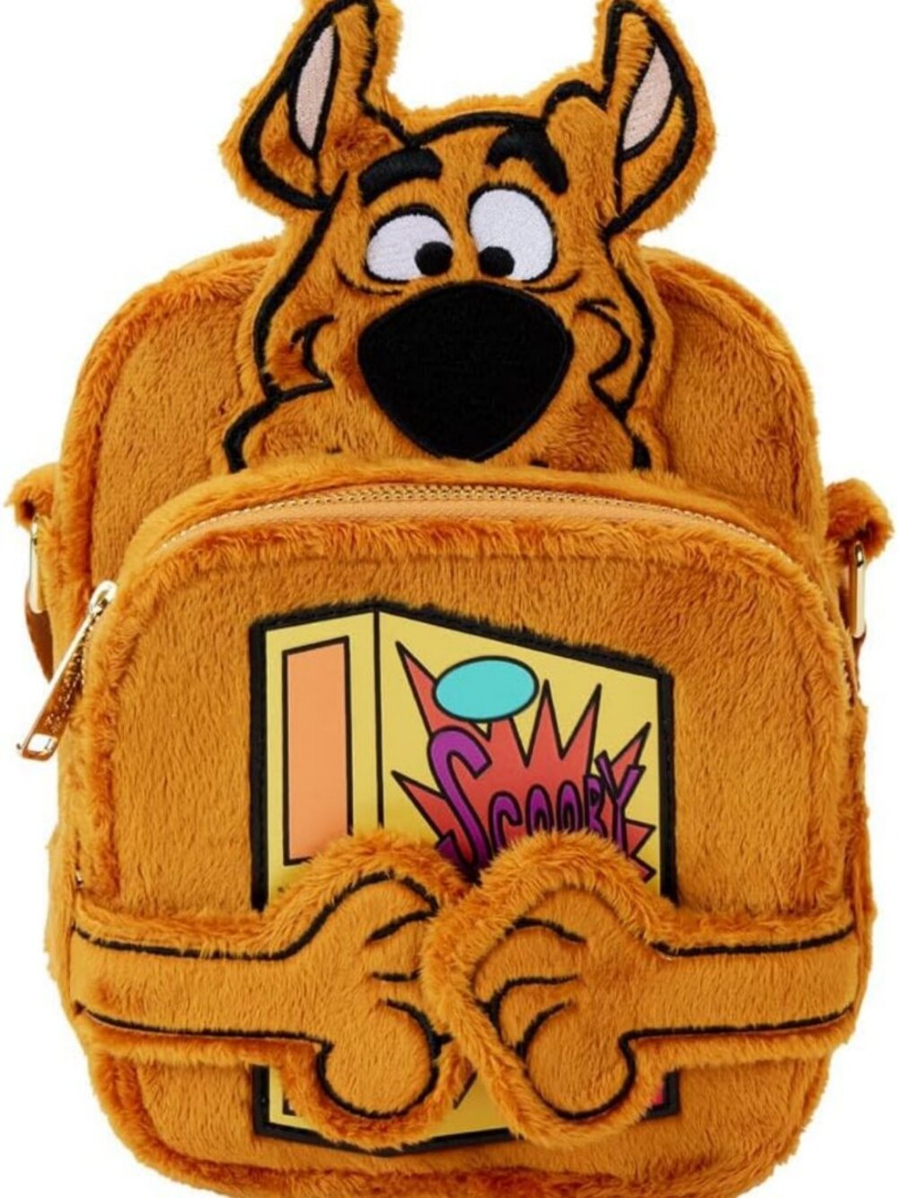 Scooby-Doo Crossbody Bag with Coin Purse, Cute Cosplay Accessory, Brown